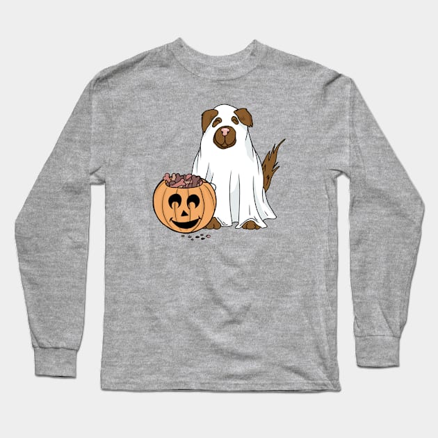 Ghost pup Long Sleeve T-Shirt by Maddie Doodle